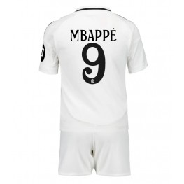 Real Madrid Kylian Mbappe #9 Thuis tenue Kids 2024-25 Korte Mouw (+ Korte broeken)